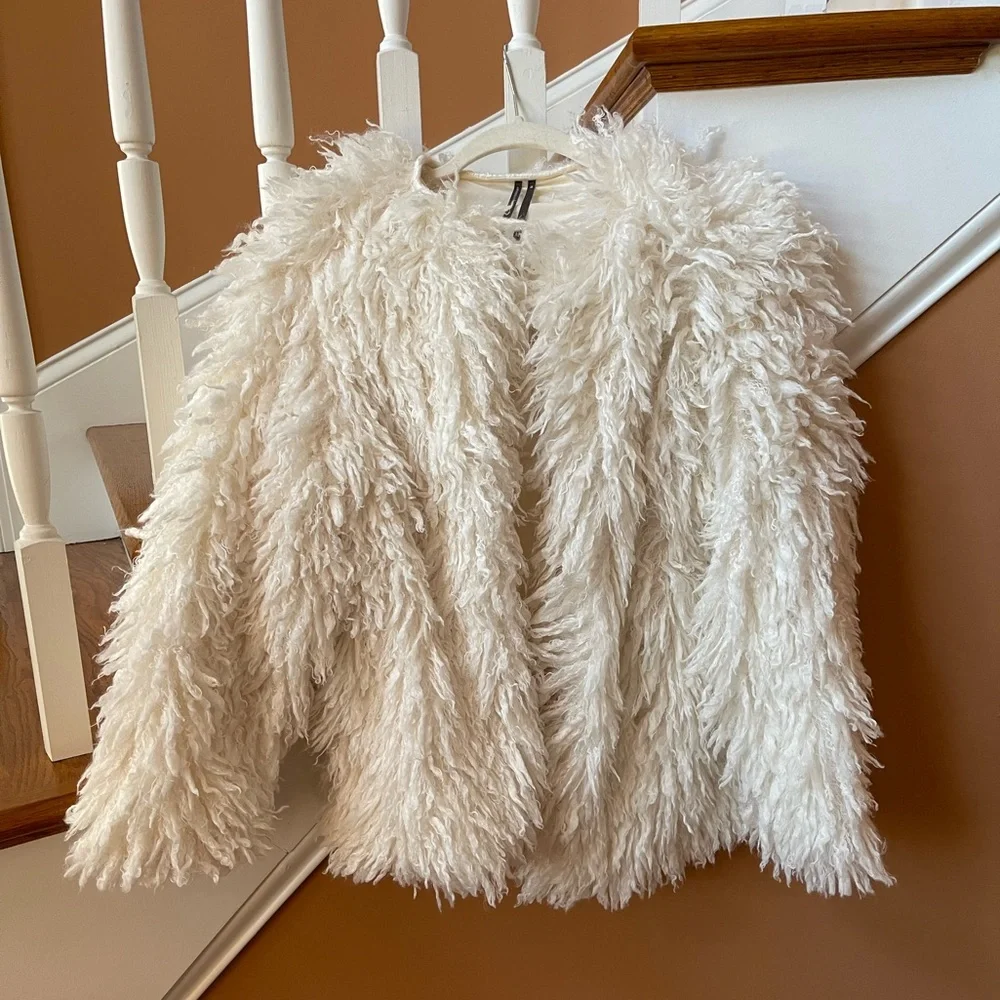 Anthropologie NWT Sz XS shaggy faux fur jacket; top-rated & sold out @anthro - Picture 3 of 16